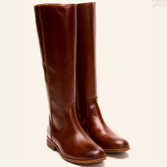 Frye Jolie Whip Cognac Leather Knee High Tall Boot - Picture 11 of 11